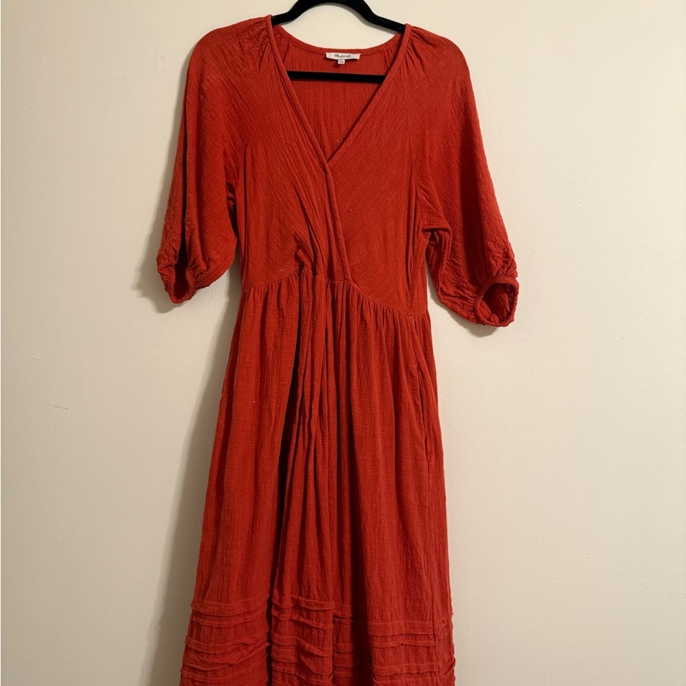 Cotton V-Neck Dress